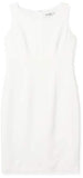 Women's Stretch Crepe Sleeveless Sheeth Neck Dress | Women's Work Dresses