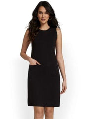 Women's Sleeveless Double-Pocket Shift Dress - City Knit | Original Brand