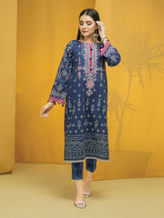 Edenrobe EWU22V1 23639 Blue  Khayal Summer Lawn 2022 Online Shopping