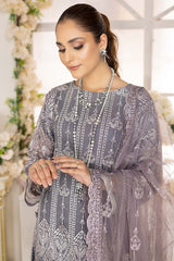 Adan Libas Charcoal Camellia Chiffon Collection 2022 Online Shopping