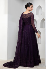 Zarif Dark Orchid Pareesia Luxury Formals 2022 Online Shopping