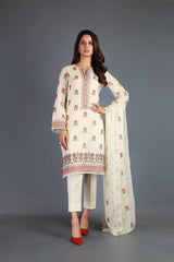 Bareeze Ethnic Bloom Ch3229 Cream Collection 2021