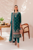 Farasha Teal Sage Mehak Festive Lawn Online Shopping