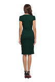 Women's Business Retro Cocktail Pencil Wear to Work Office Casual Dress | Women's Work Dresses