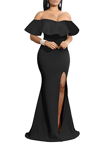 Formal maxi dress with split best sale