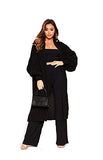 Long Cardigan for Women Classic Open Front Boyfriend Balloon Sleeve Chunky Knitted Maxi Longline Floaty Cardigan 2 Side Pockets Loose Long Sleeve Oversize Blazer Sweater Plus Size 8-22 | Women's Cardigan