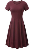 YMING Women's Swing Dress Sleeveless Dress Slim Fit Round Neck Dress XS-3XL