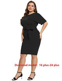 Women's Bodycon Pencil Dress Office Wear To Work Dresses With Pocket Belt Jasambac | Women's Work Dresses