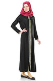 ihvan online Muslim Dresses for Women,Comfortable Design with Zipper, Baggy Cut, Thin and Light, One-Piece Abaya Full-Length Long Sleeve Islamic Dress