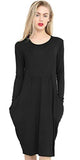 Ladies Womens Parachute Midi Dress Lagenlook Baggy Pocket Dresses UK 8-22