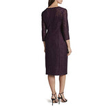 Women's Long Sleeve Lace Dress With Side Ruching