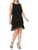 S.L. Fashions Women's Jewel-Strap Tiered Cocktail Dress