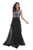 Beauty Kai Women's Long Formal Sequin Chiffon Evening Prom Dress