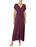 Women's Solid Surplice Maxi Dress