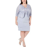 Women's Plus Size Lace Jacket Dress