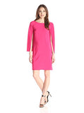 Women's Pink Sheath With Boat Neck