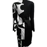 Women Bell Sleeve Bodycon Pencil Dress Business Graphic Print Midi Dress Work Office Cocktail Party Sheath Dress | Women's Work Dresses