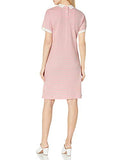 Women's Short Sleeve Buttonless Striped Pique Polo Dress | Women's Casual Dresses