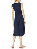 Women's Jersey Sleeveless Gathered Midi Dress