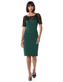 Women's Velvet Applique Crepe Sheath Dress | Original Brand | Women's Work Dresses
