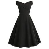 Women's Dress Sweet & Cute Dress Ladies Summer Off Shoulder V Neck Vintage Solid Party Dress Fancy Cocktail Dress Party Dress Maxi A-line Dress | Original Brand | Women's Cocktail Dresses