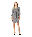 Women's Long Sleeve Pebble Stretch Chiffon Sheath Dress