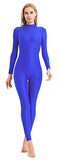 High Neck Zip One Piece Unitard Full Body Leotard