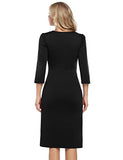 Women's Work Dress V-Neck Business Dress Slim Bodycon Pencil Dress | Women's Work Dresses