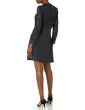 Women's Long Sleeve Mixed Lace Dress | Women's Work Dresses