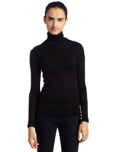 Splendid 1x1 Rib Long Sleeve Turtleneck Tee T-Shirt