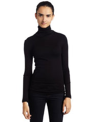 Splendid 1x1 Rib Long Sleeve Turtleneck Tee T-Shirt