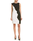 Women's Colorblocked Knit Crepe Sheath Dress