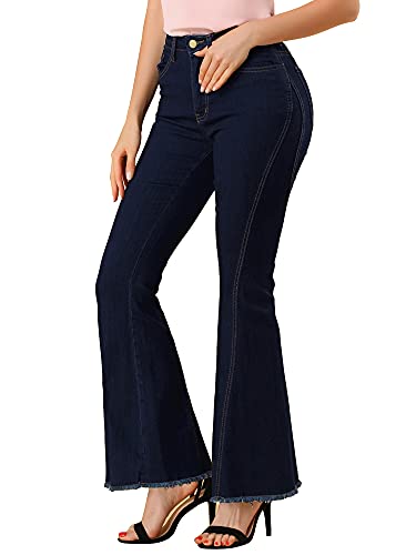 Women's Vintage Flare Jean Denim Pants High Waist Stretchy Bell Bottoms Jeans | Women's Jeans