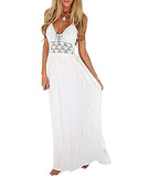 Women's Beach Crochet Backless Bohemian Halter Maxi Long Dress