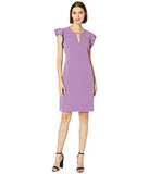 Women's Flutter Sleeve Crepe Ponte Keyhole Dress | Original Brand | Women's Work Dresses