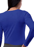 Royal Blue Scrubs for Ladies - Long Sleeve Comfort Underscrub Tee - SIVVAN Womens Fall Fashion | Women's Tops and Blouses