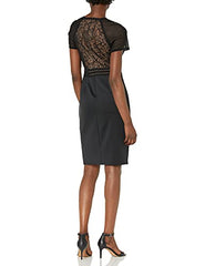 Women's S/s Lace/neoprene Dress