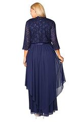 Long Mother Of The Bride Formal Dress| Sleeveless With Matching 3/4 Sleeve Lace Jacket