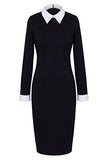 Women's Celebrity Turn Down Collar Business Bodycon Dresses | Women's Work Dresses