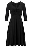Black Midi Dress for Women with Sleeves for Evening Party Cocktail Dresses | Women's Formal Dresses