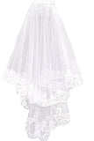 Ladies Dress Up Veil Waist Length Lace Edge Bridal Veil | Women's Casual Dresses