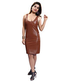 Sexy Ladies PVC Micro Mini Dress Faux Leather Bodycon Party Clubing Dresses UK 24-Jun Divas