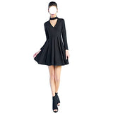 Summer Dress Women Long Sleeve Dress Pleated Skirt Fashion Hollow Teenage Girls Clothes Sexy Dress Ladies | Women's Work Dresses