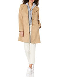 Larry Levine Women's Single-Breasted Notch Collar Wool Coat | Women's Coat & Jacket