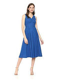 Women's Sleeveless Cotton Eyelet V-Neck Midi Dress | Original Brand | Women's Midi Dresses