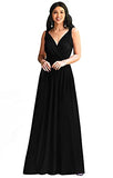 Womens Long Sleeveless Flowy Bridesmaid Cocktail Evening Gown Maxi Dress