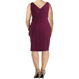 Women's Slimming Short Ruched Dress with Ruffle (Petite and Regular) Special Occasion, Passion, 14 | Original Brand | Women's Cocktail Dresses