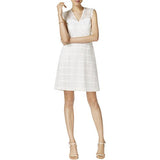 Women's Fit & Flare Dotted Lace Dress With Front/back Yoke | Women's Evening Gowns