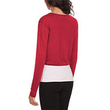 Women Casual Bolero Cardigan Solid Colour Long Sleeve Cardigan Shrug Knitted Crop Top Autumn Fashion Streetwear | Original Brand | Women's Cardigan