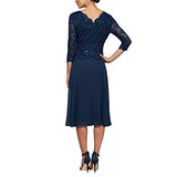 Women's Tea Length Sequin Mock Dress-closeout | Women's Lace Dresses